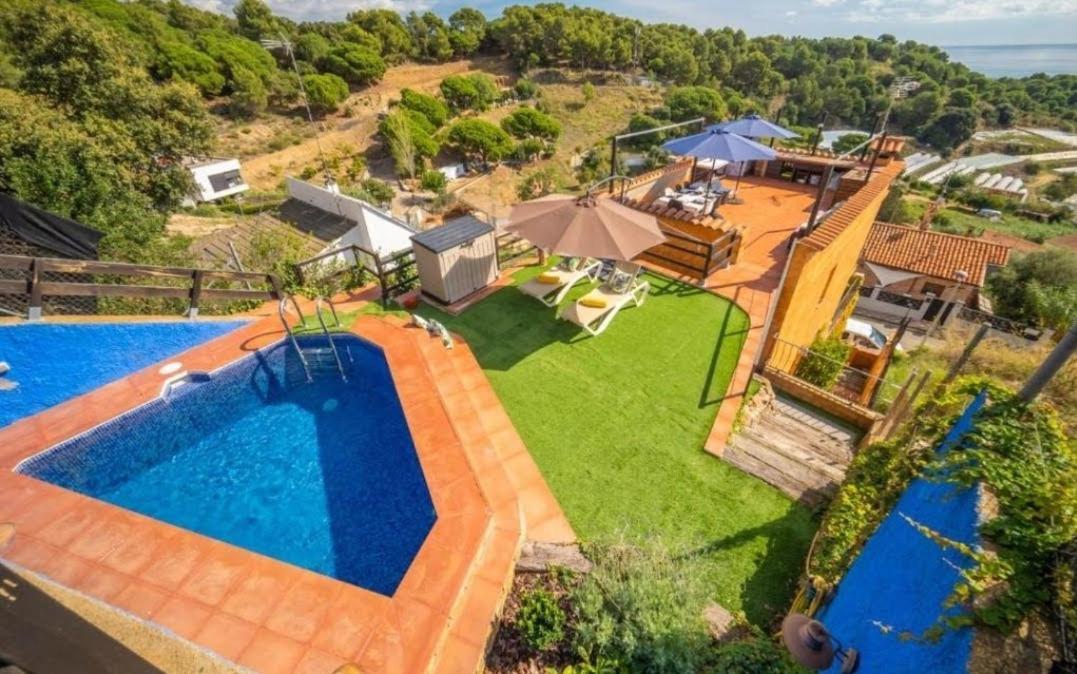 Villa Pura Vida Piscina Barbacoa Y Vistas Al Mar Pineda de Mar Esterno foto