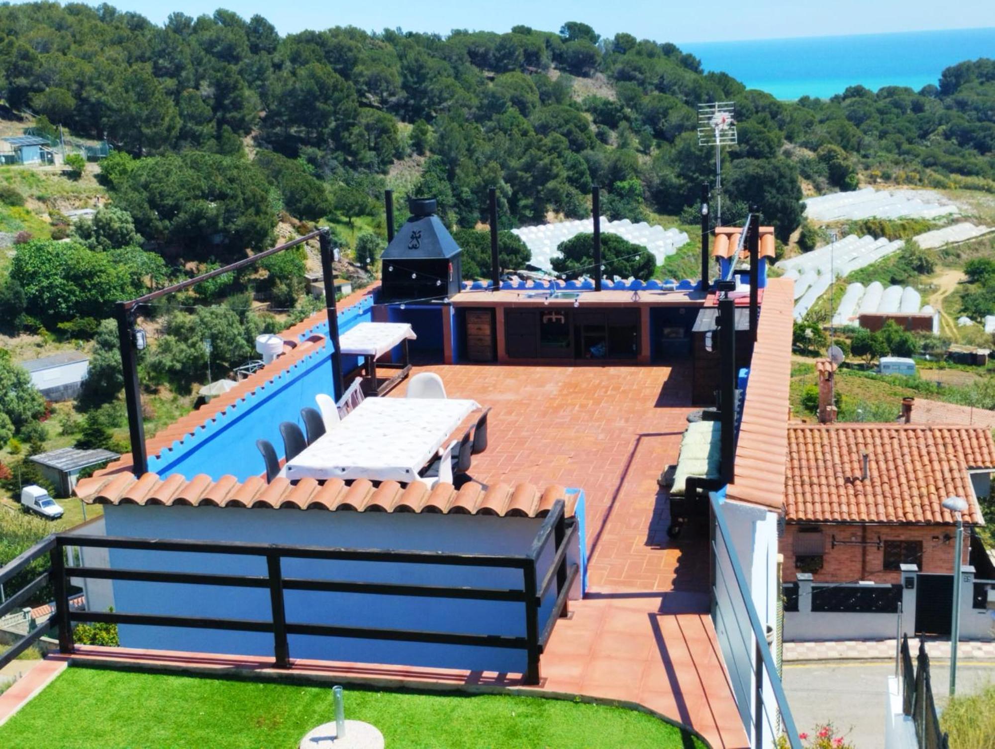 Villa Pura Vida Piscina Barbacoa Y Vistas Al Mar Pineda de Mar Esterno foto